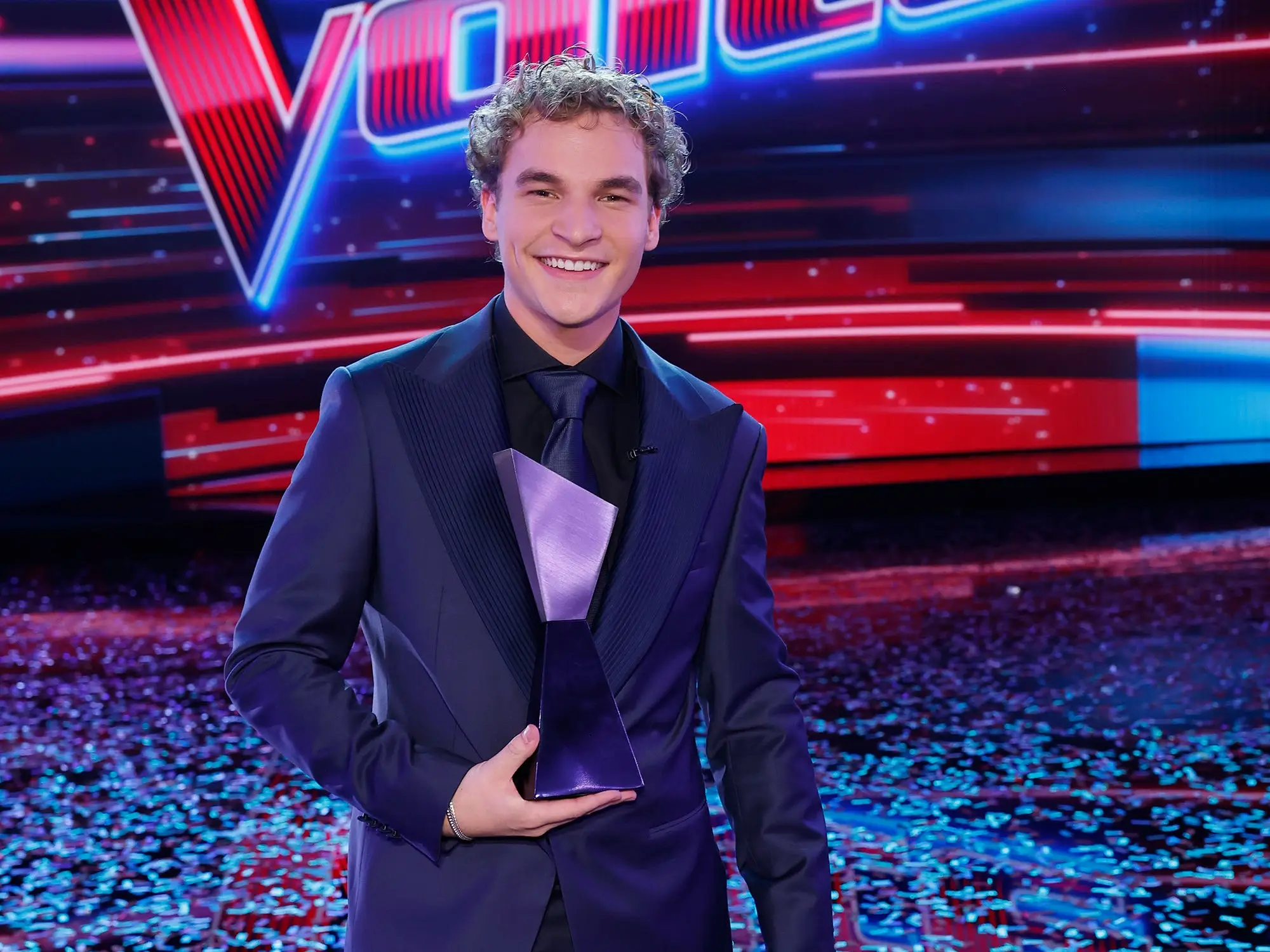 Aiden Ross after winning The Voice.