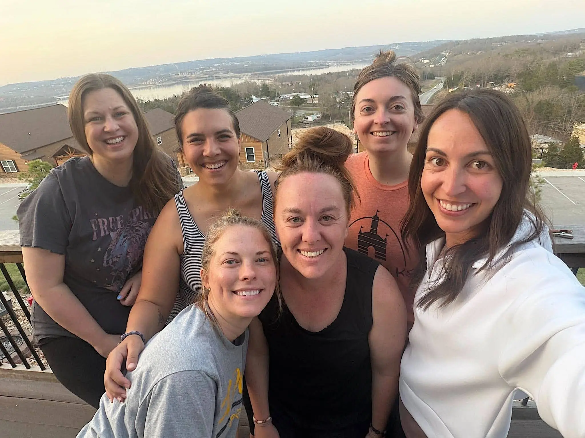 The author with five of her friends.