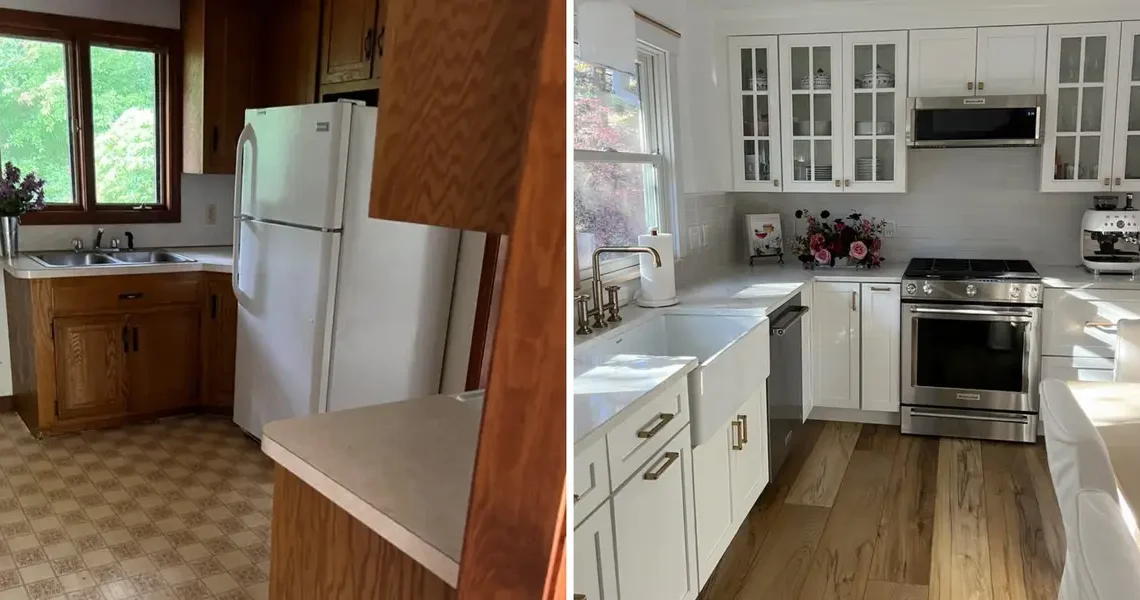We transformed our dated, dark kitchen into a bright, open-concept space — it turned out even better than I expected