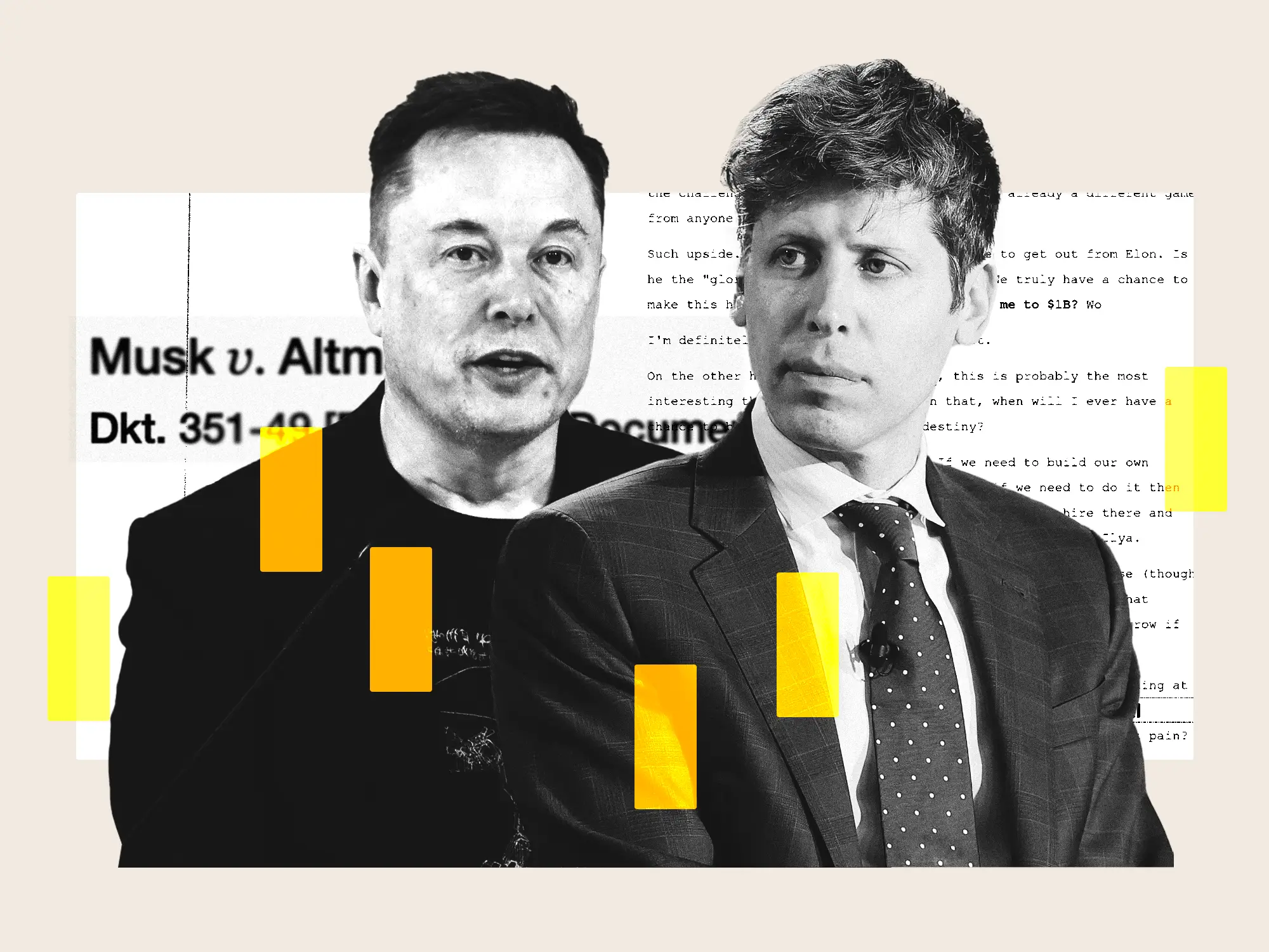 Elon Musk and Sam Altman photo collage