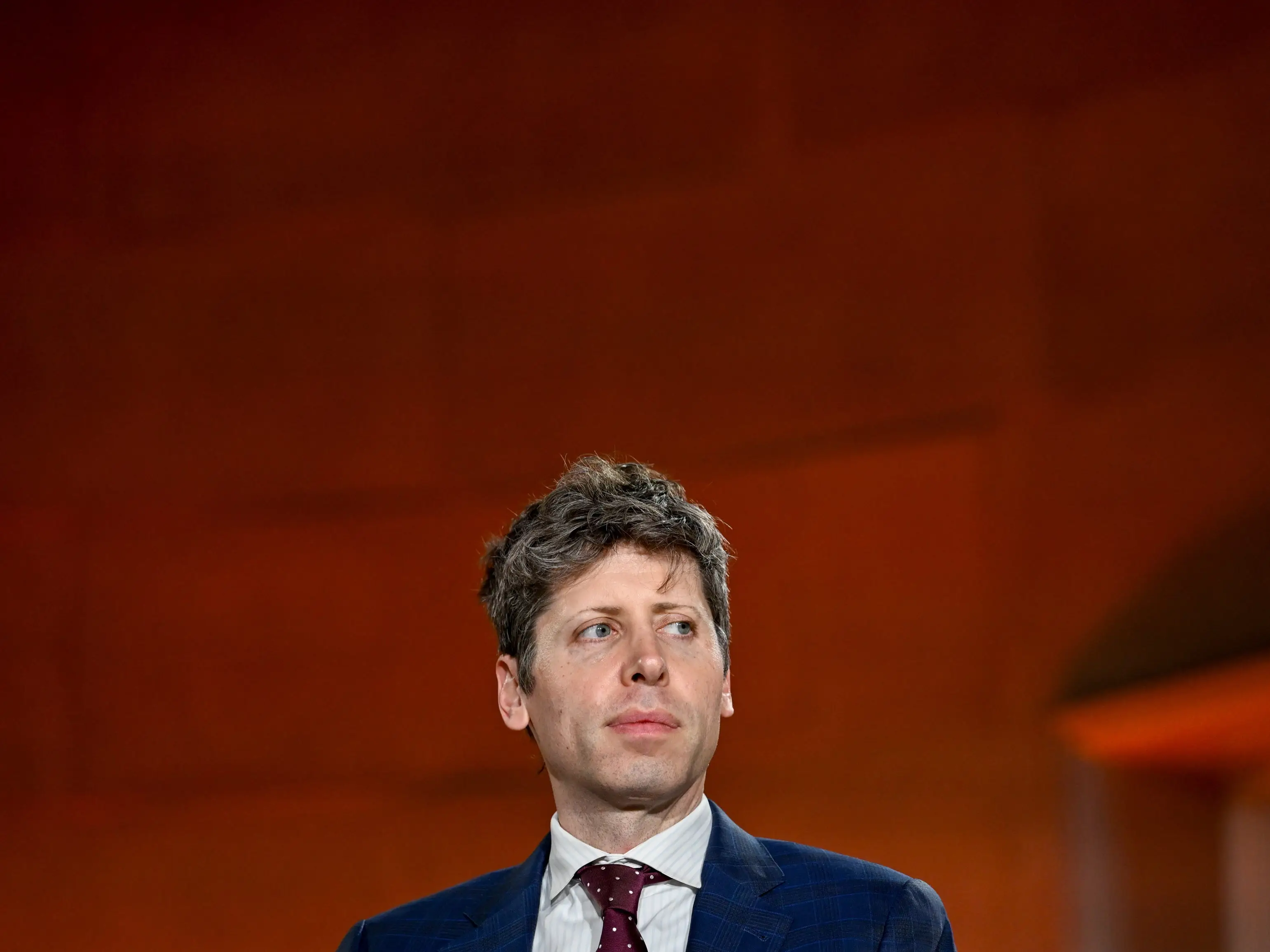 Sam Altman, chief executive officer of OpenAI Inc., during BlackRock's 2026 Infrastructure Summit in Washington, DC, US, on Wednesday, March 11, 2026.
