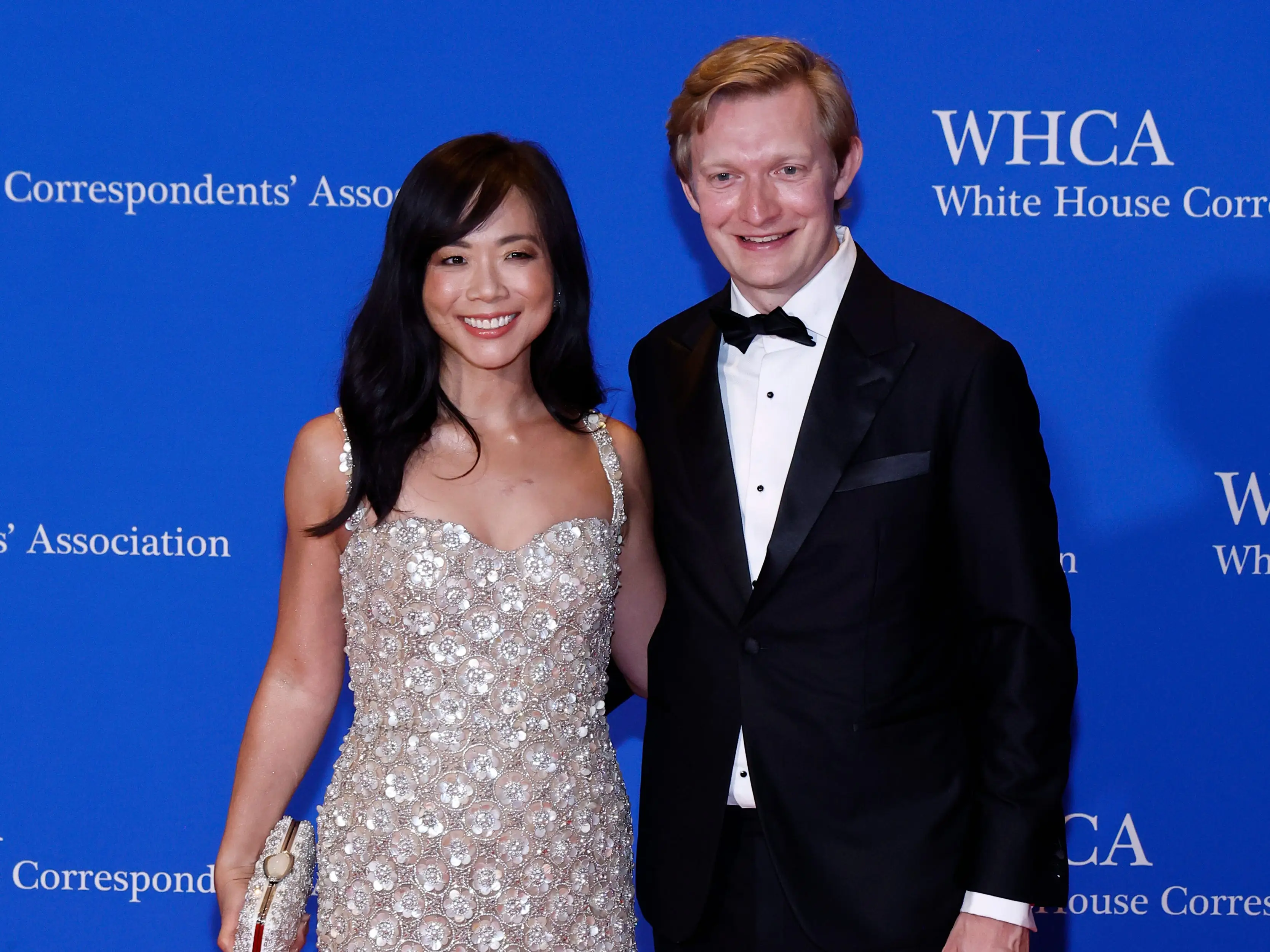 Weijia Jiang and Travis Luther Lowe attend the 2026 White House Correspondents' Dinner at Washington Hilton on April 25, 2026 in Washington, DC.