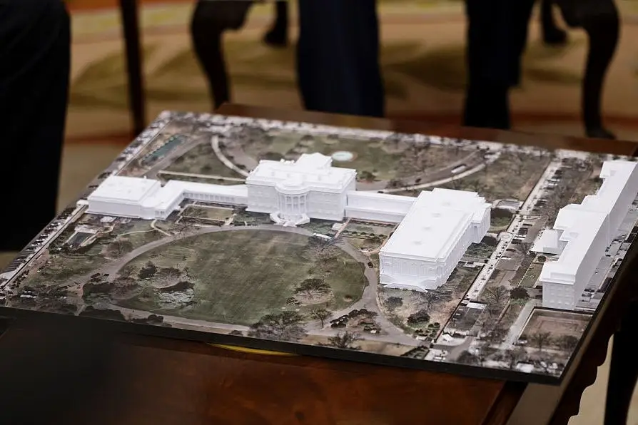 A rendering of the new White House ballroom.