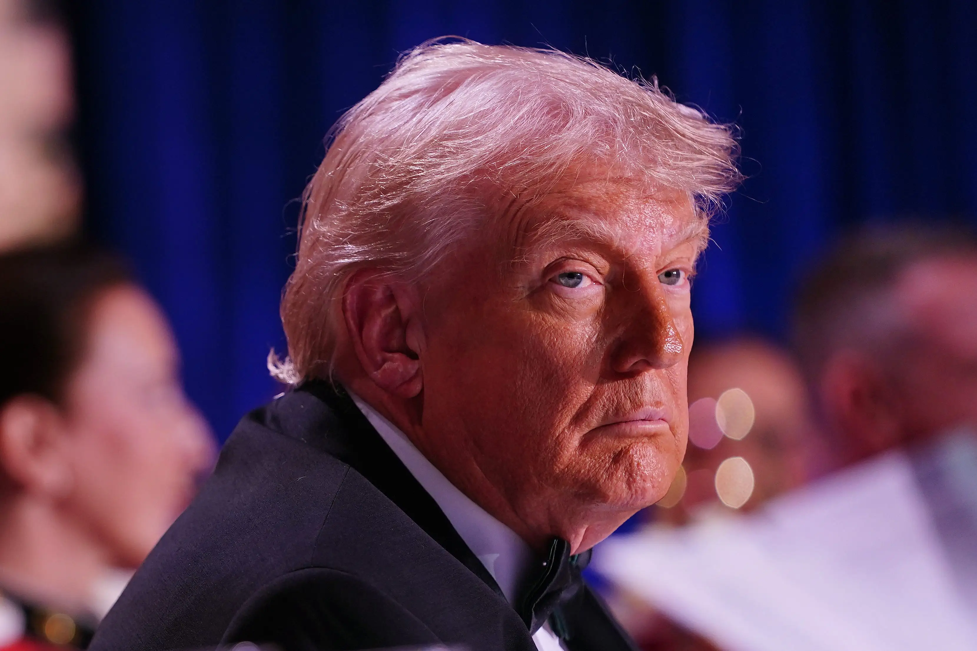 First Lady Melania Trump and U.S. President Donald Trump attend the annual White House Correspondents Association Dinner April 25, 2026 in Washington, DC. The president is making his first appearance at the event which he has shunned in the past.