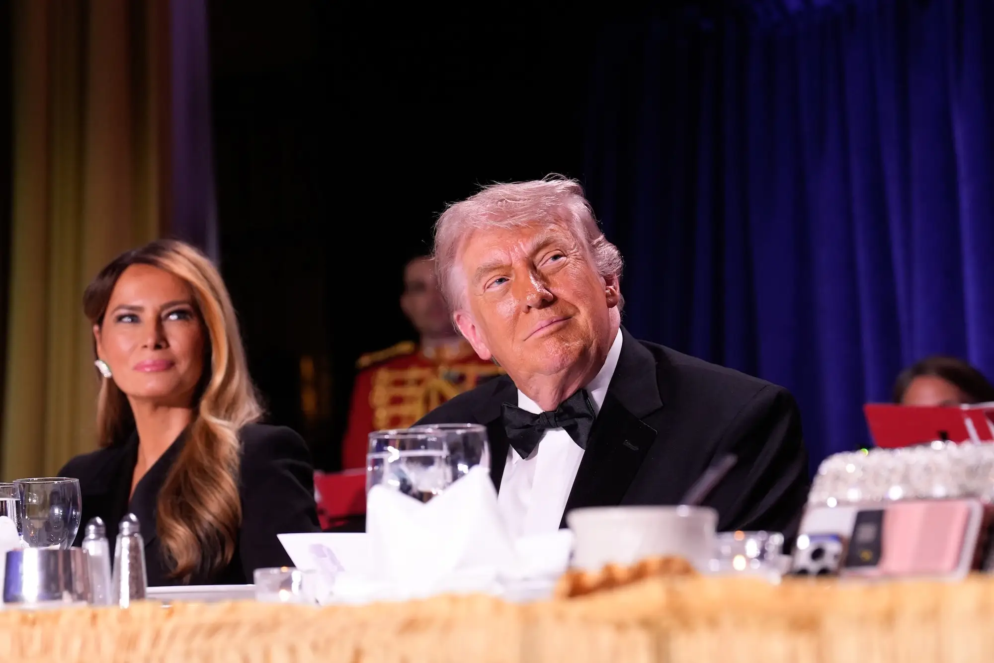 President Donald Trump and First Lady Melania Trump at the White House Correspondents' Dinner on Saturday night.