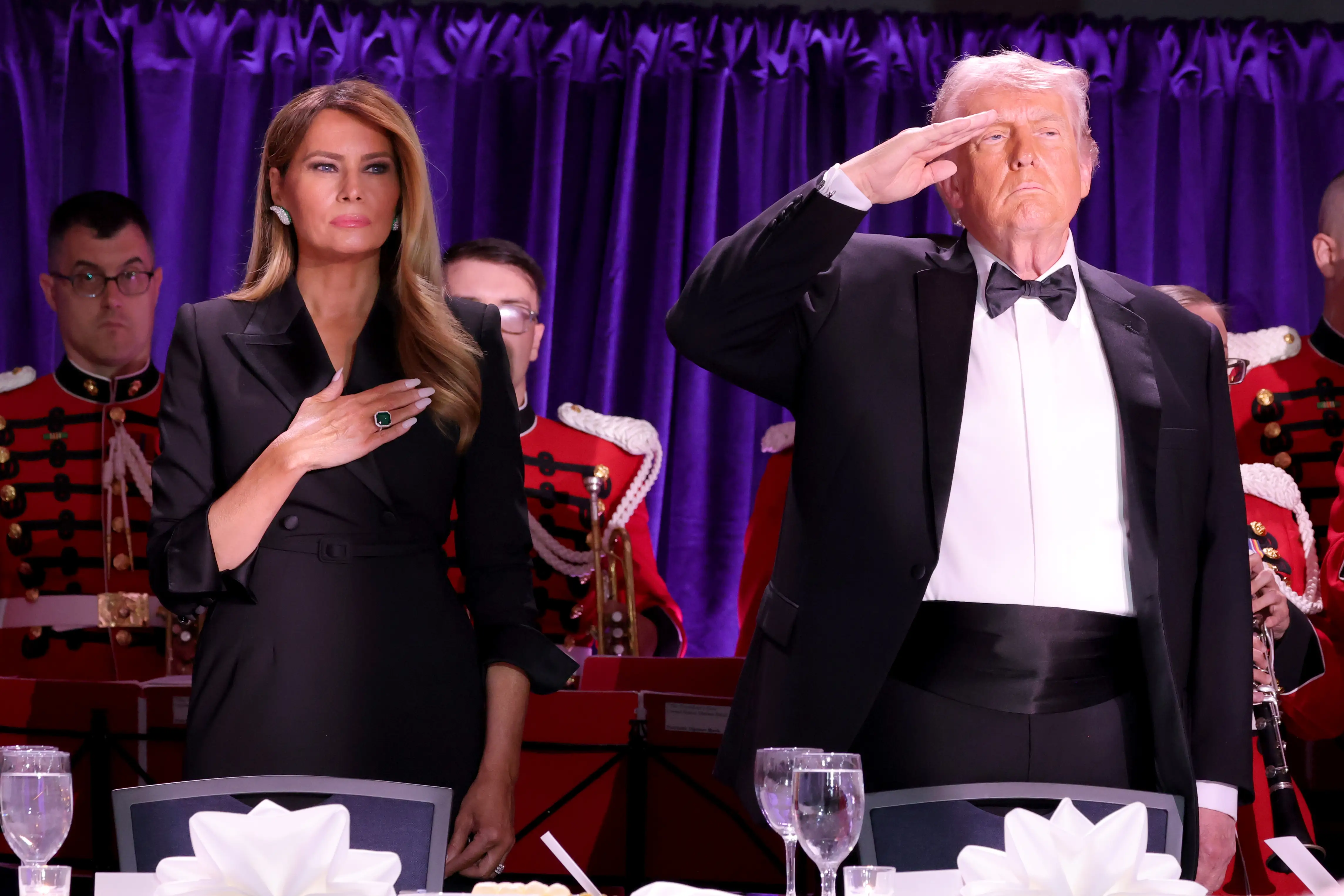 Melania and Donald Trump at the White House Correspondents' dinner, April 2026