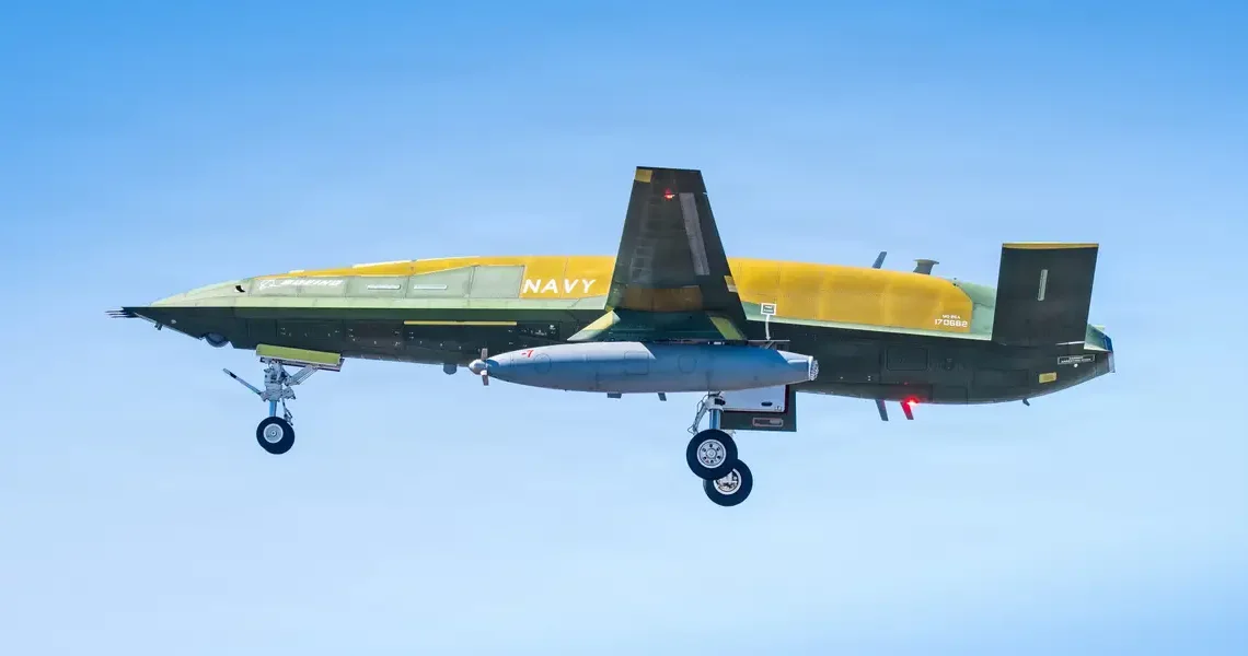 The US Navy’s new MQ-25A Stingray drone built to extend the reach of carrier fighter jets just took its first test flight