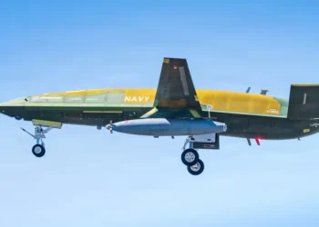 The US Navy’s new MQ-25A Stingray drone built to extend the reach of carrier fighter jets just took its first test flight