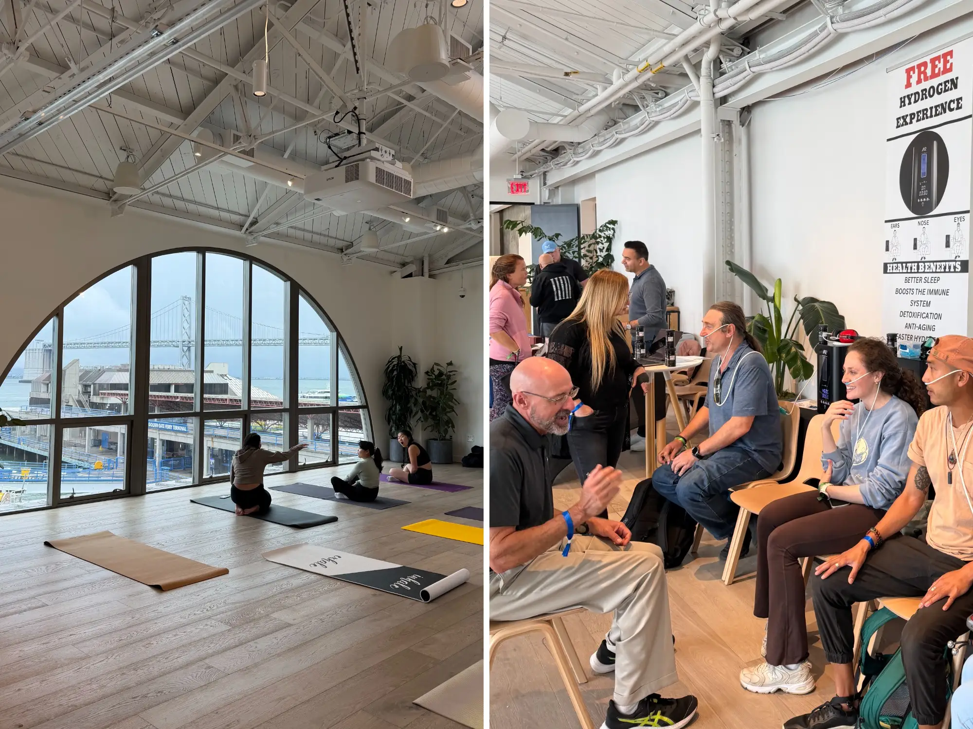 two-way split picture from biohacking event