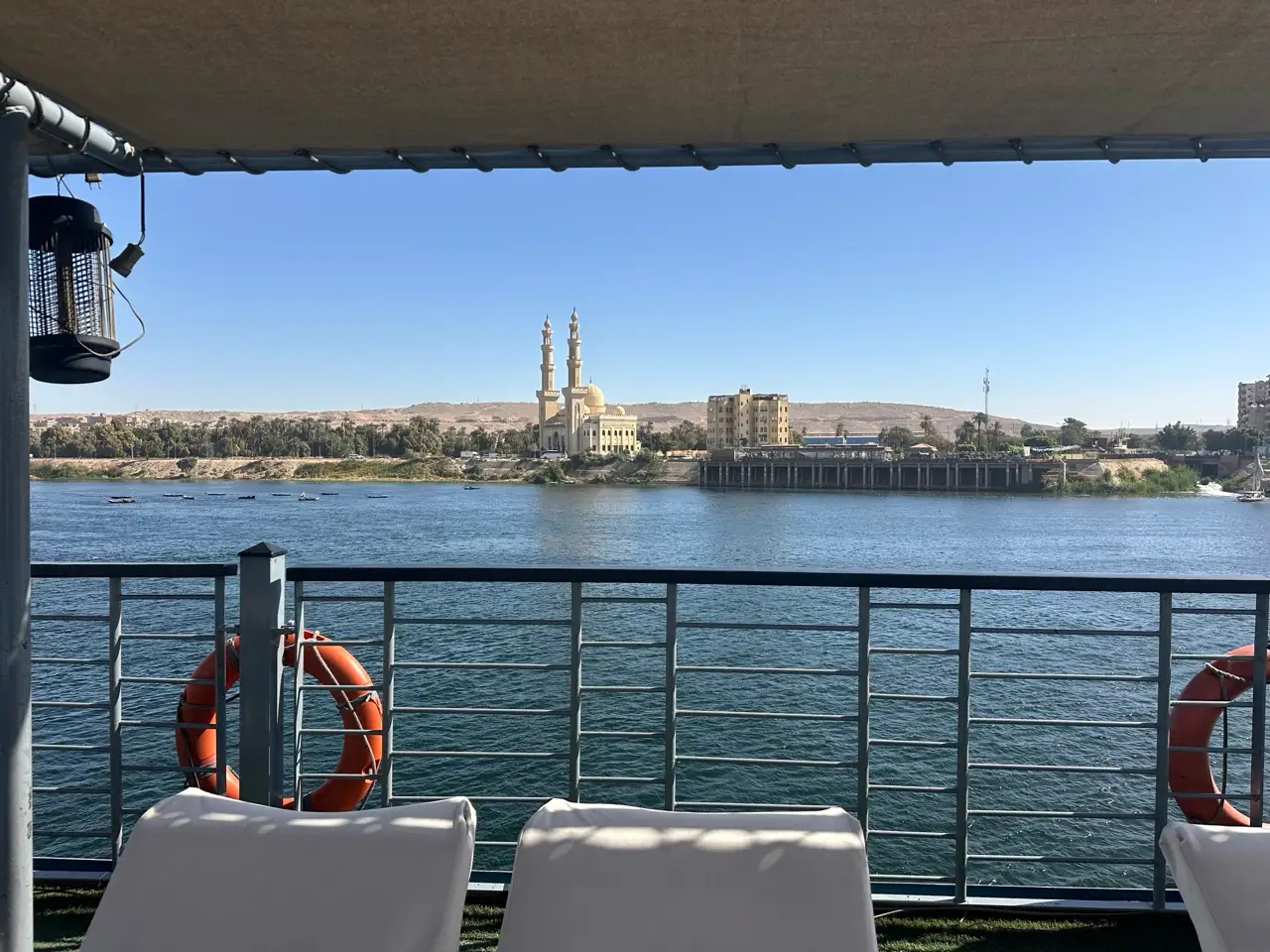 view from balcony of water