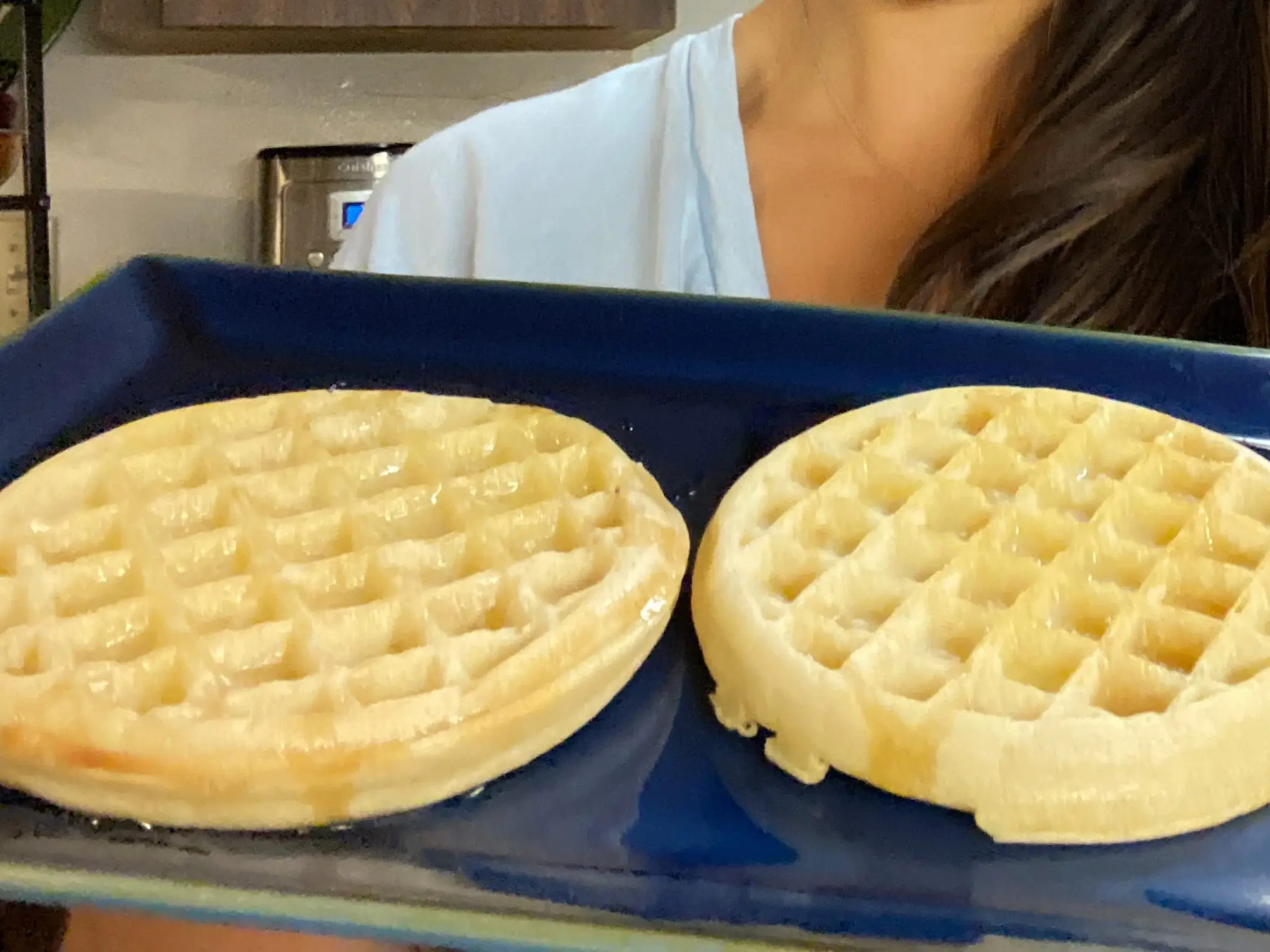 waffles on pan