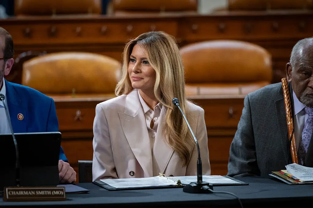 Melanai Trump at a roundtable discussion with the House Ways and Means Committee.