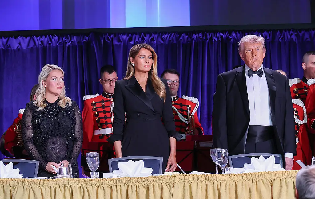 Melania Trump and Donald Trump at the WHCA dinner.