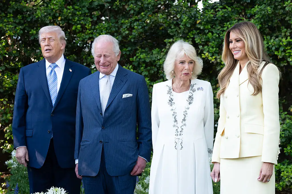 Donald Trump, King Charles, Queen Camilla, and Melania Trump at the White House.