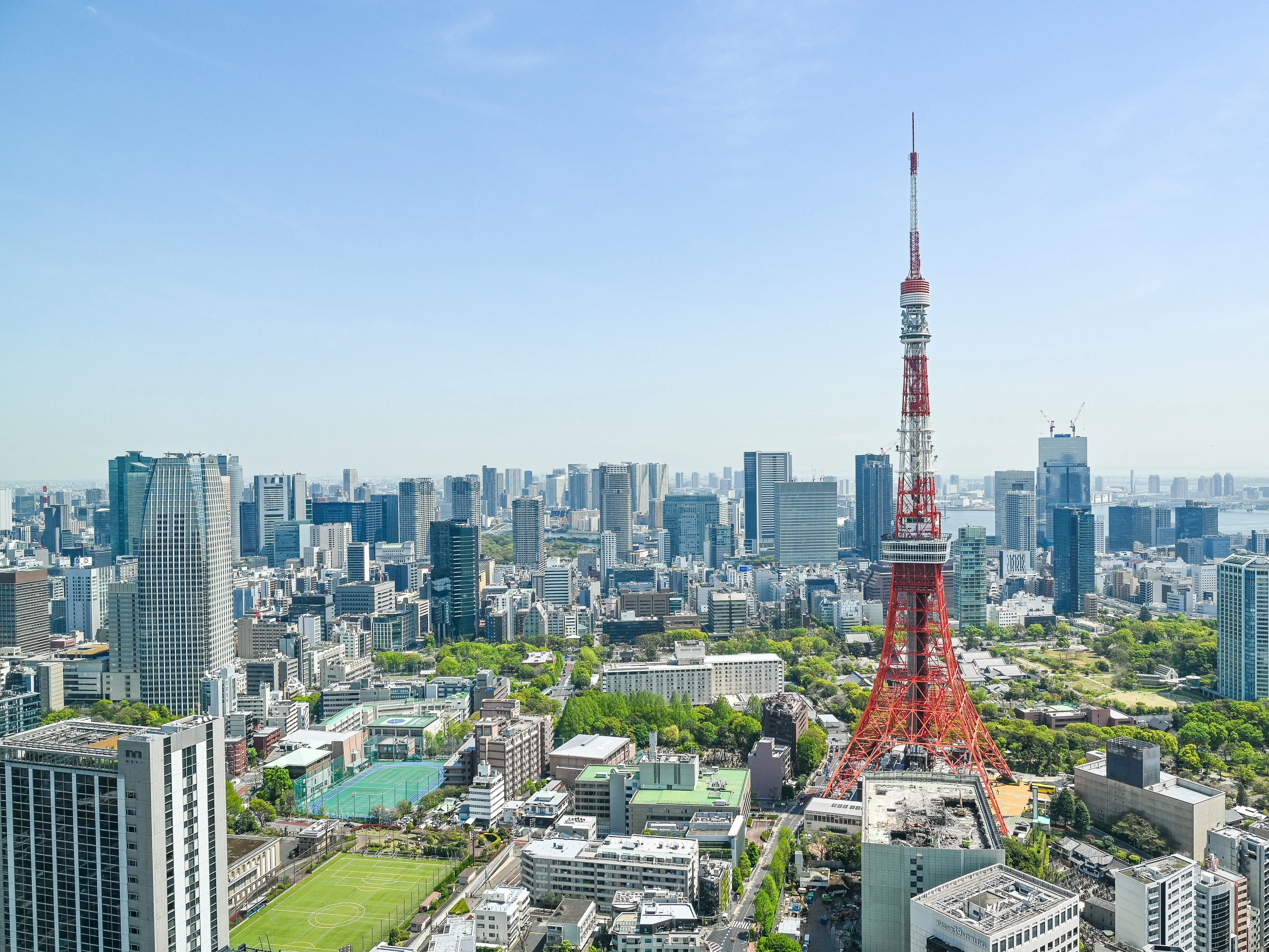 Buildings in Tokyo, Japan.