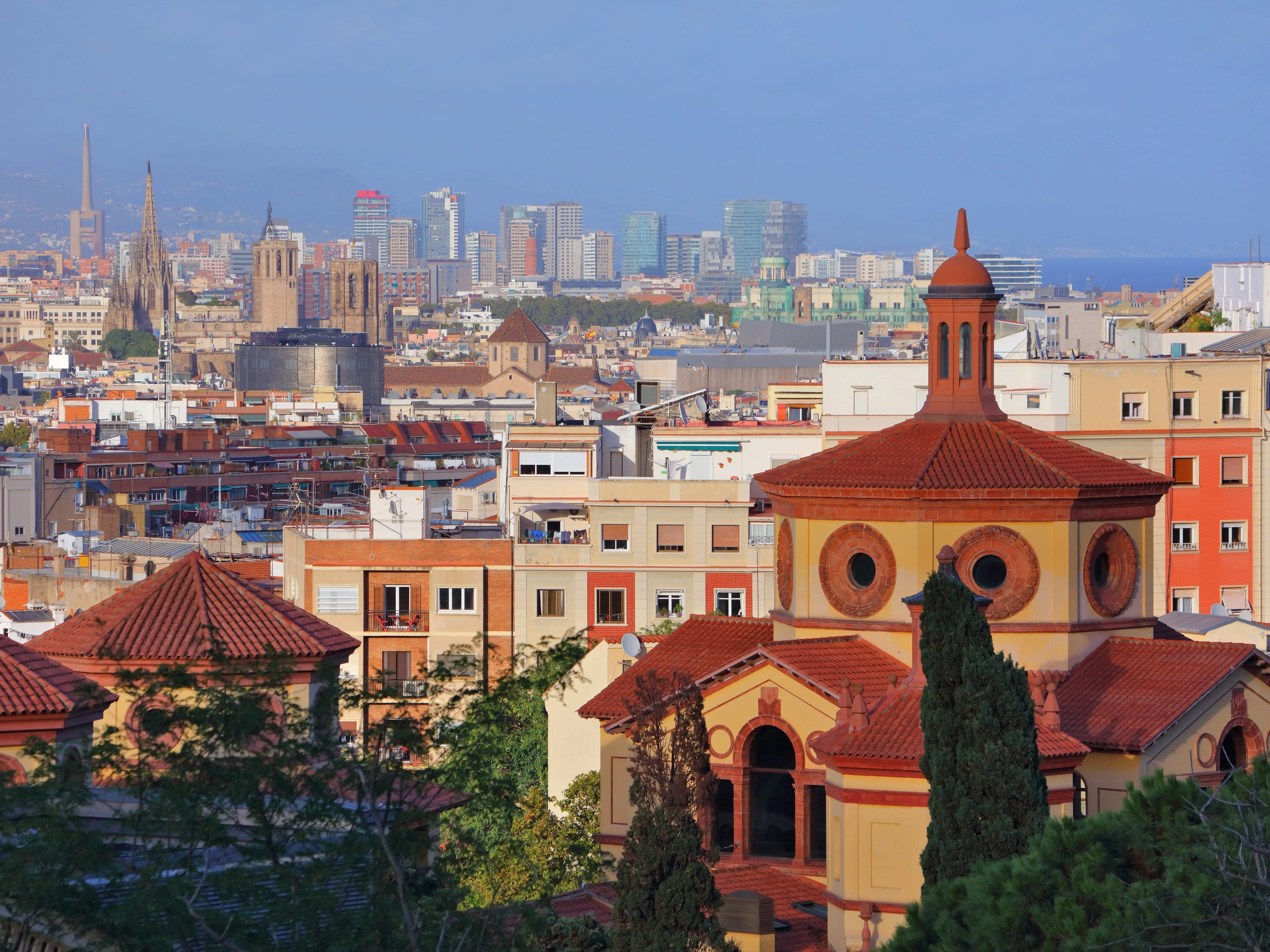 Buildings in Barcelona, Spain.
