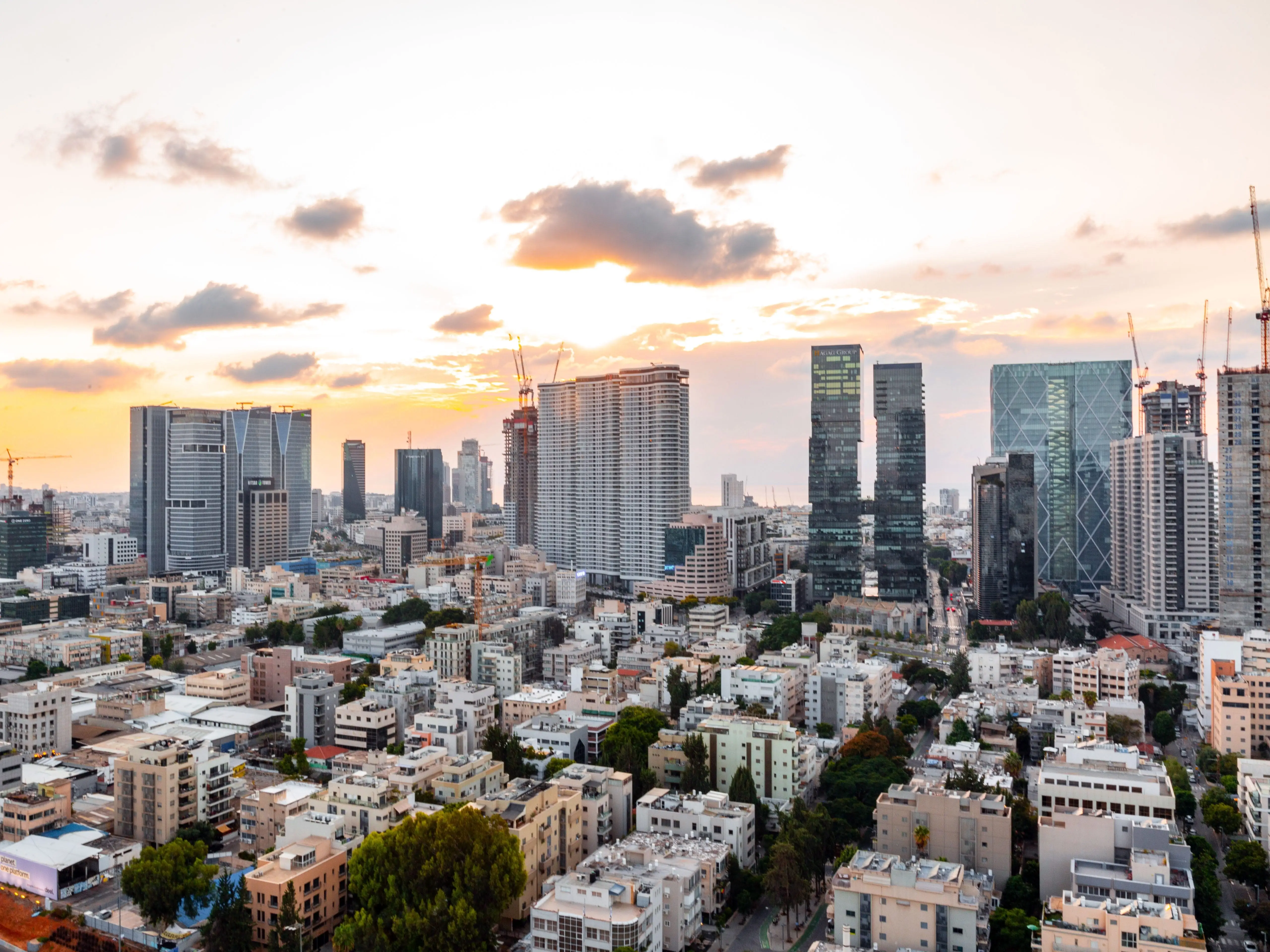 Buildings in Tel Aviv, Israel.