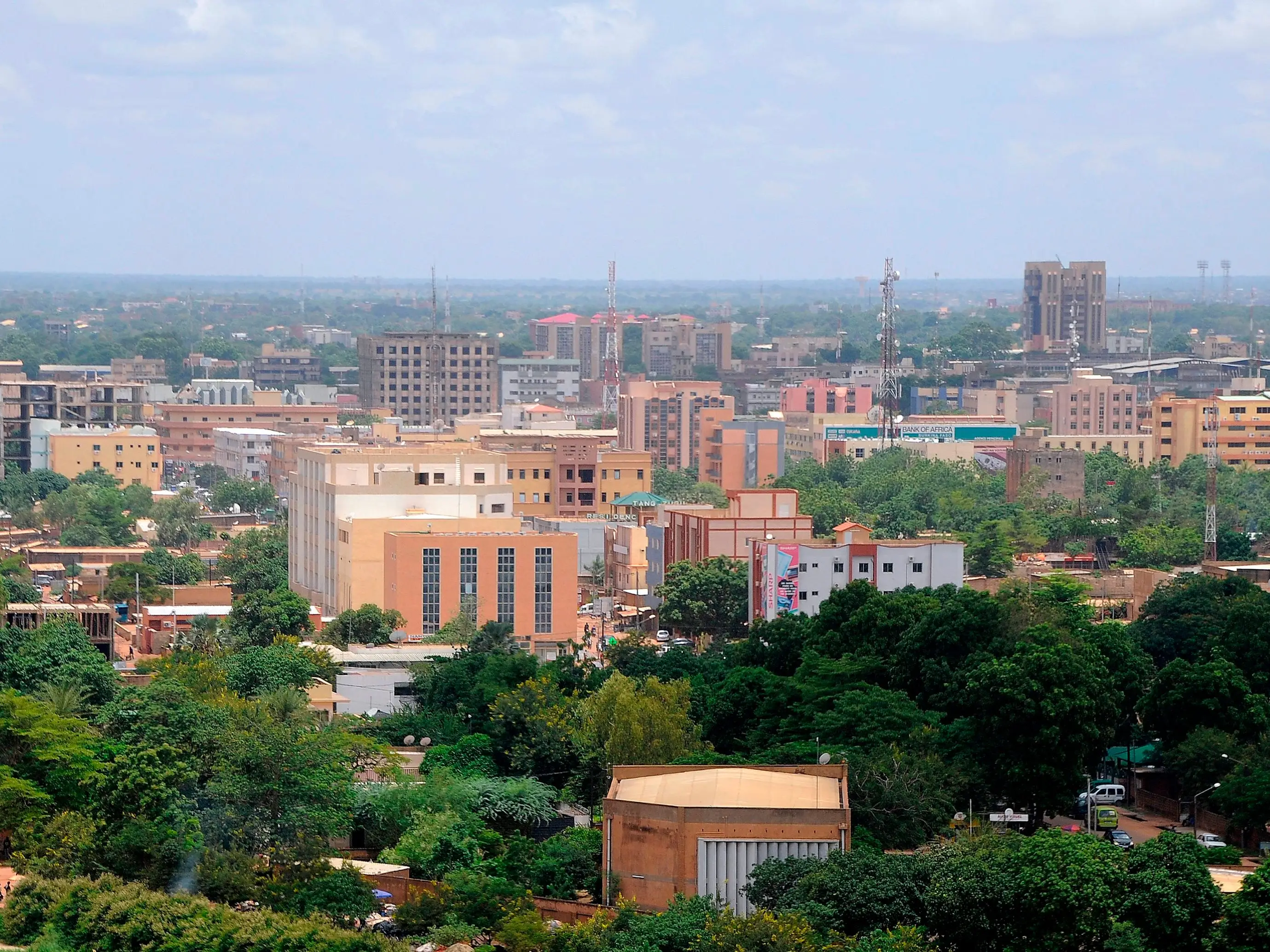 Buildings in Ouagadougou, Burkina Faso.