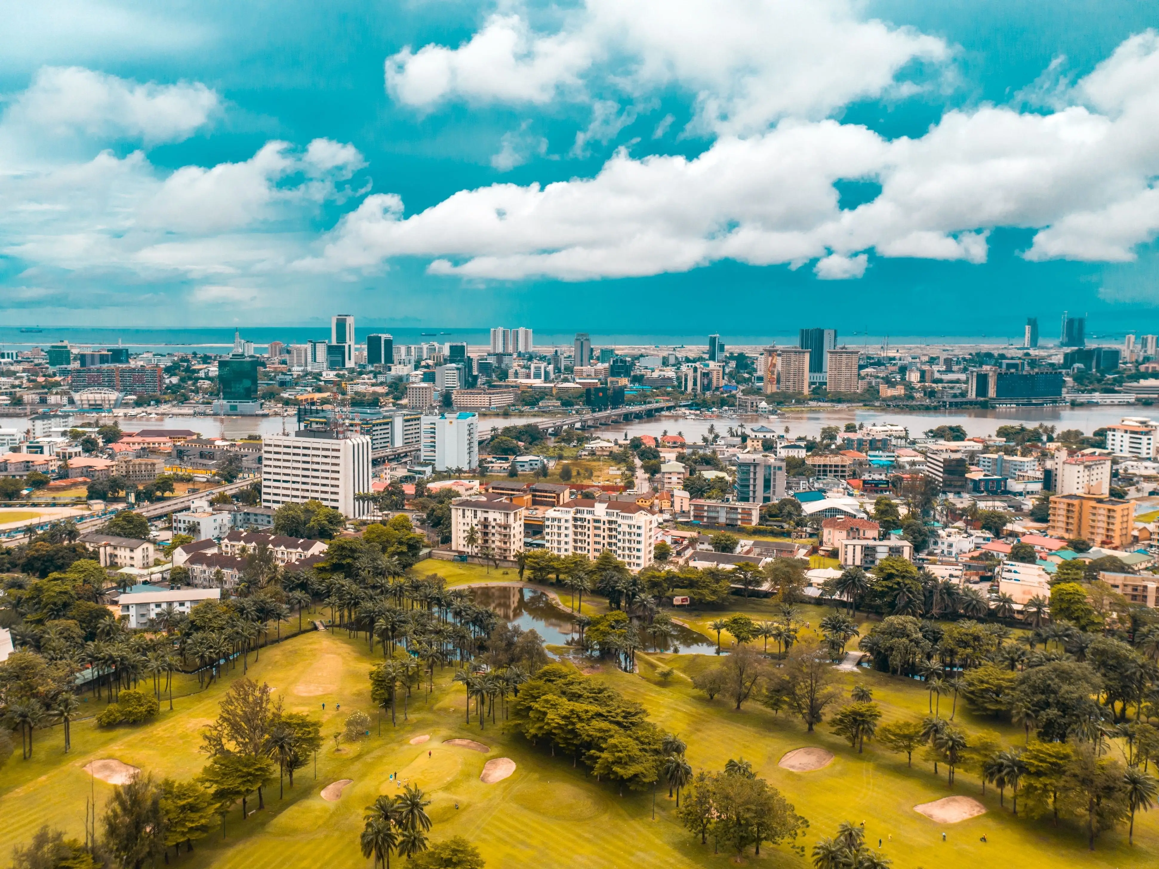 Cityscape in Lagos, Nigeria.