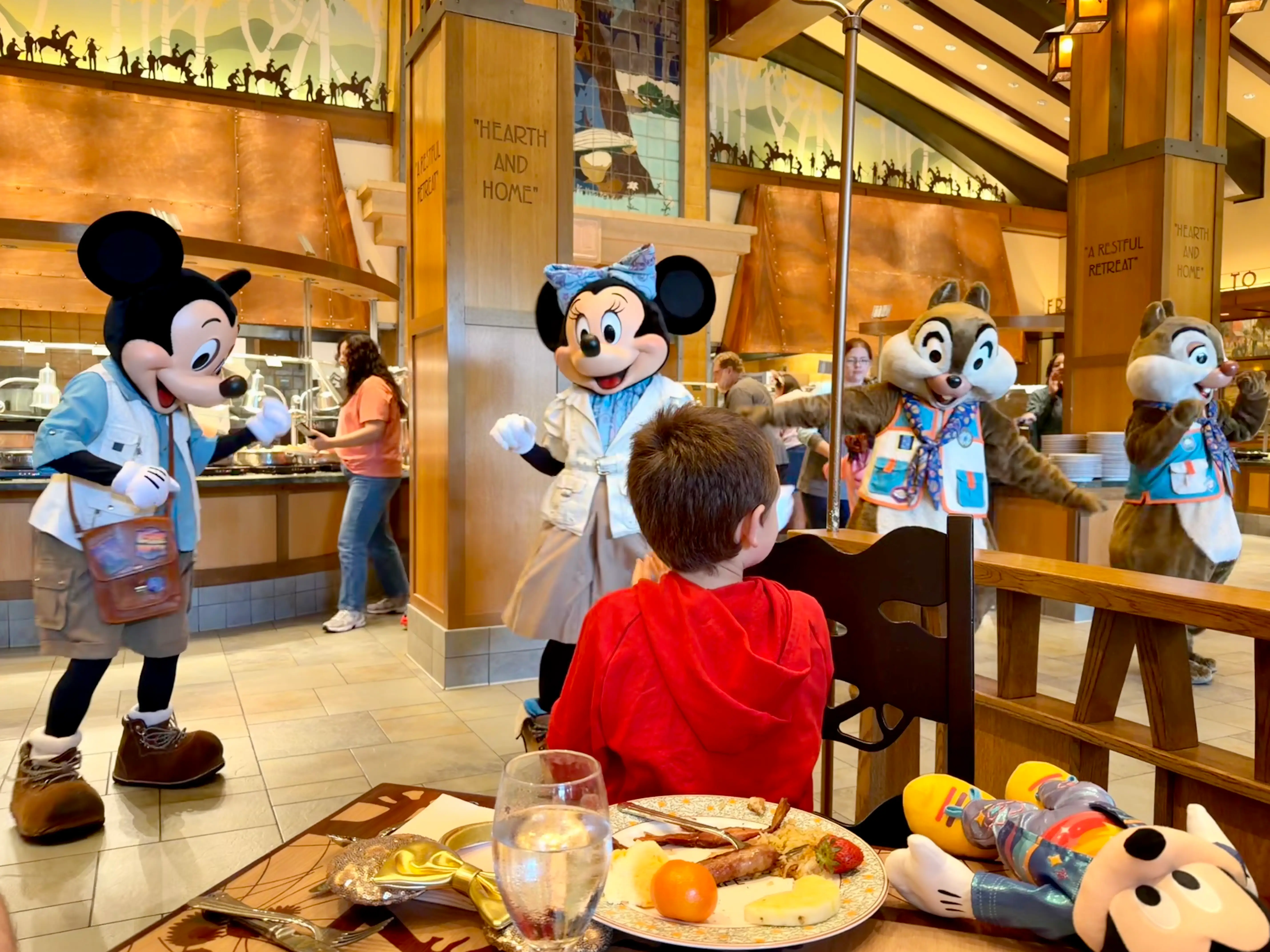 The author's son at the character breakfast at Disneyland.
