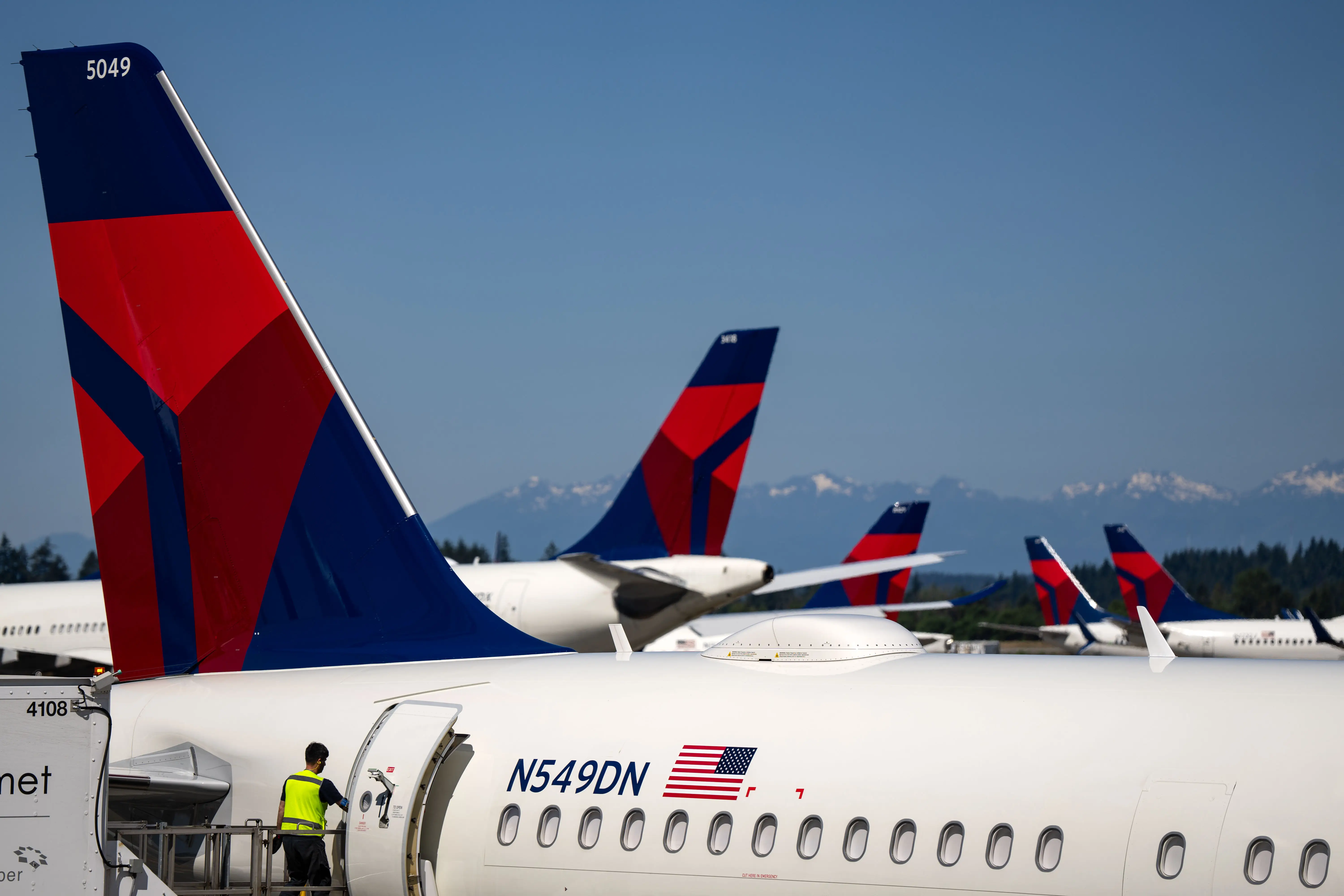 Delta's planes in Seattle.