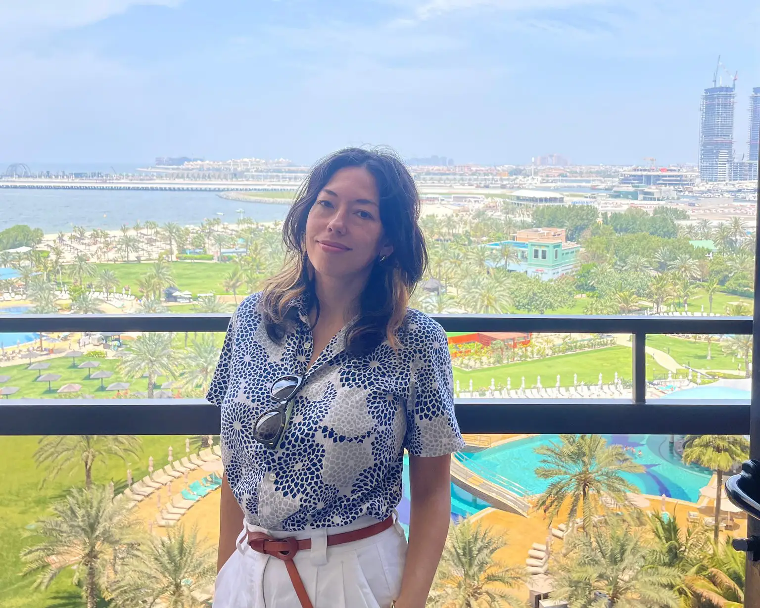 A woman living in Dubai Marina.