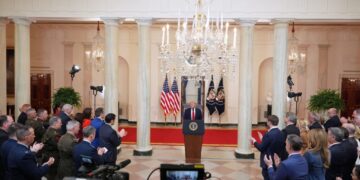 Trump’s hall-of-mirrors speech