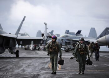 Third U.S. aircraft carrier arrives in waters near Iran