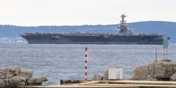 U.S. aircraft carrier to leave Mideast, reducing military might amid Iran war