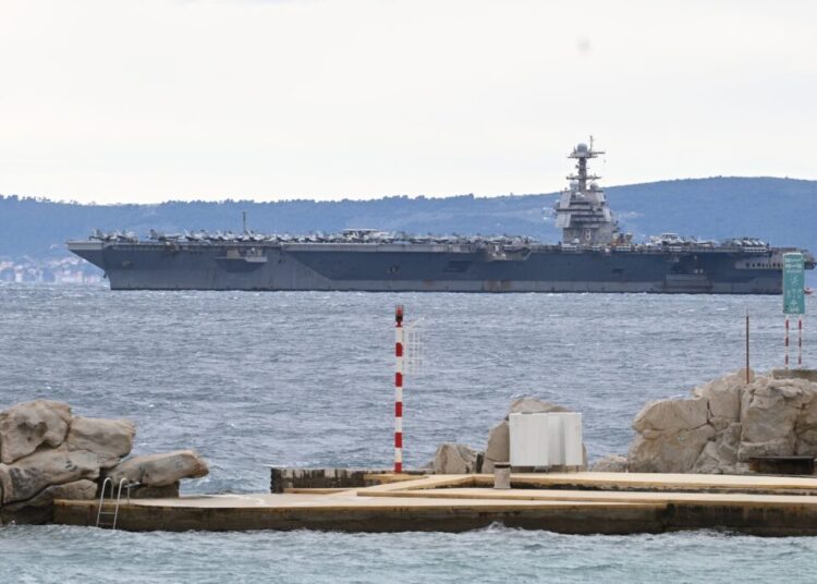 U.S. aircraft carrier to leave Mideast, reducing military might amid Iran war