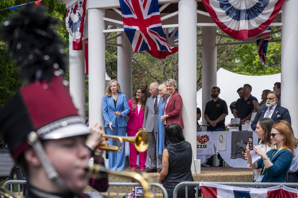 A small town gets a visit from royalty as Charles and Camilla end U.S. visit