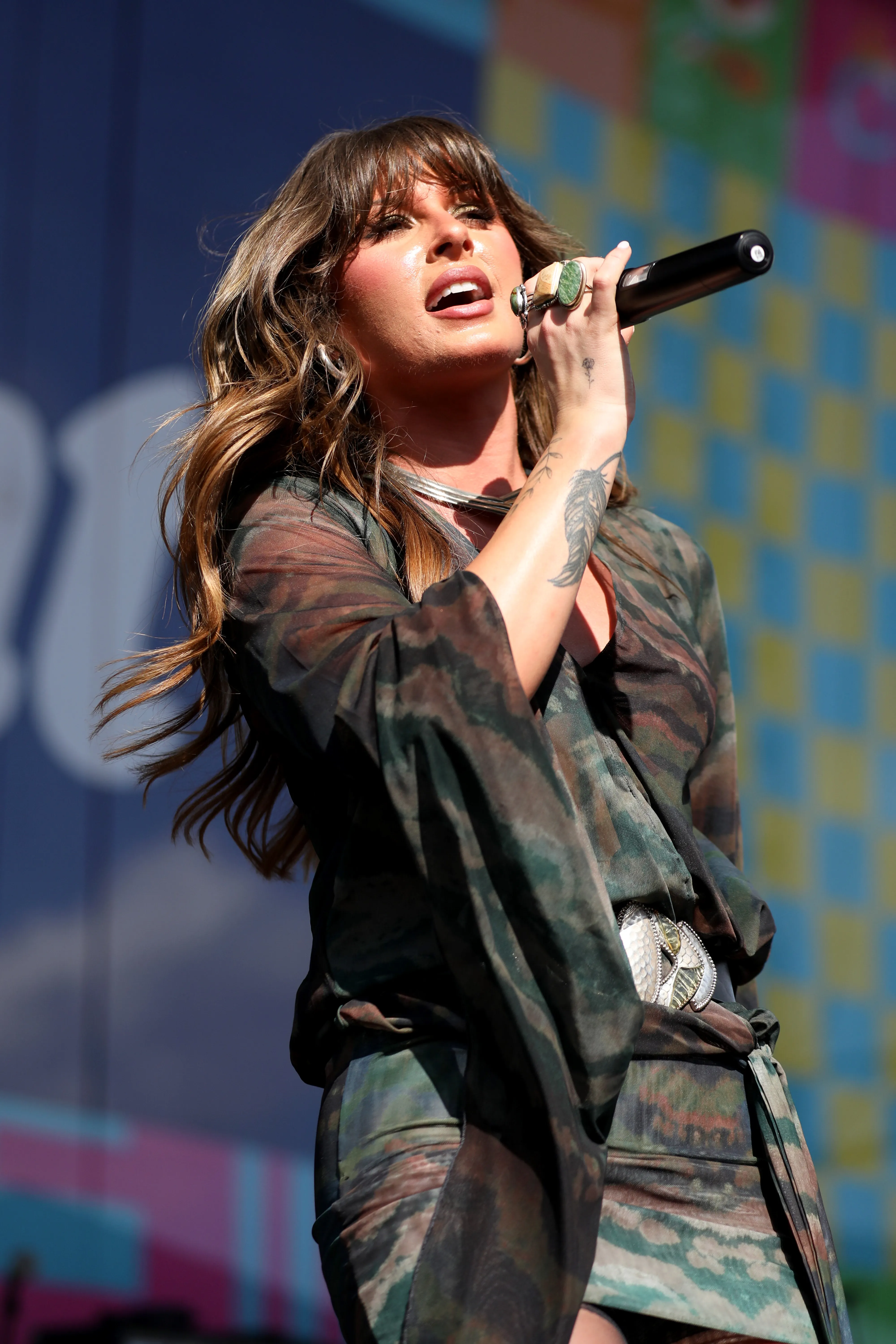 Ella Langley performs on the Chevy Riverfront stage during day four of CMA Fest 2025 on June 08, 2025 in Nashville, Tennessee. 