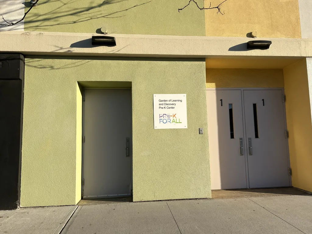 Exterior of the Garden of Learning and Discovery Pre-K Center, with 