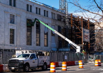 Justice Department officials turned away from Fed construction site