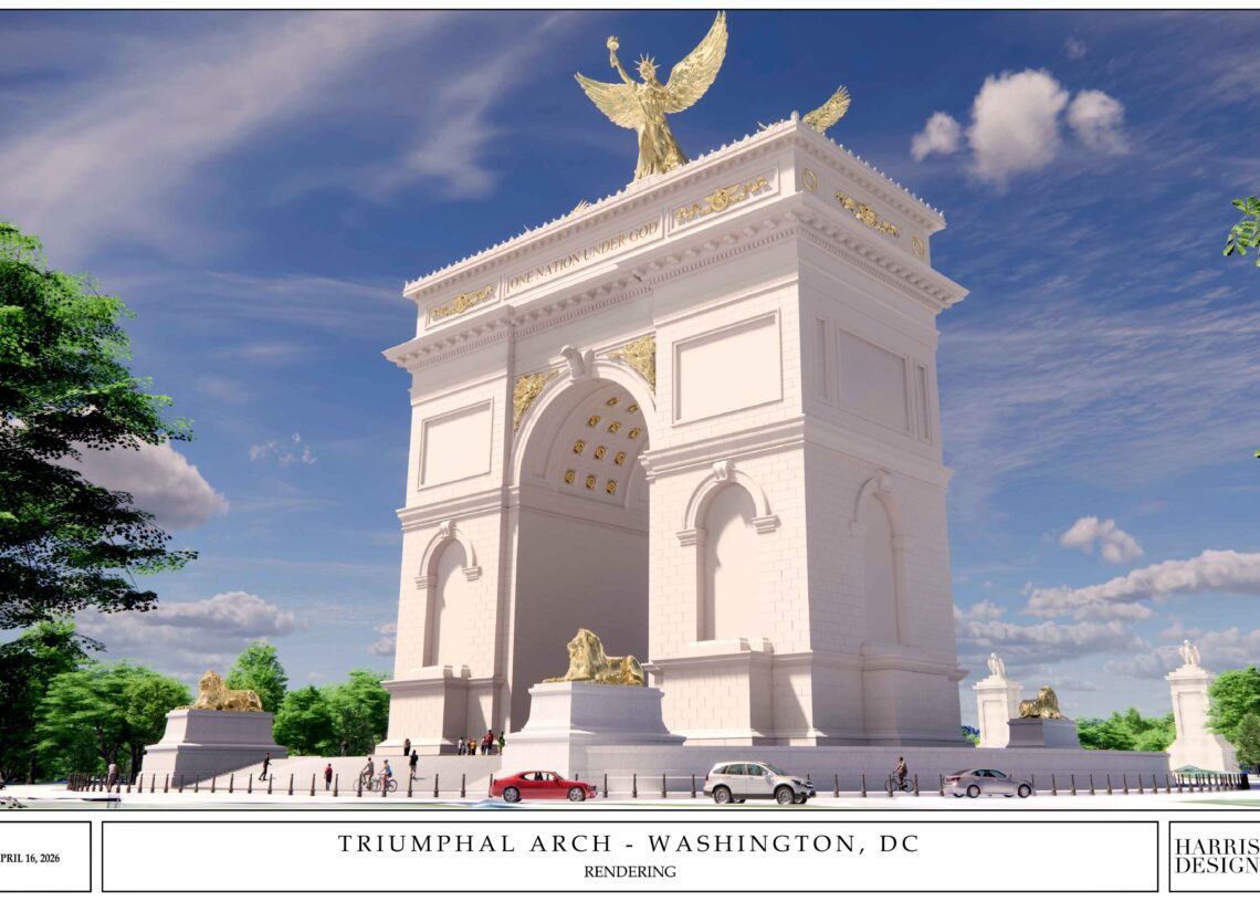 Trump officials unveil designs for president’s controversial 250-foot arch