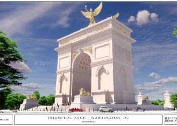 Trump officials unveil designs for president’s controversial 250-foot arch