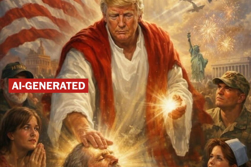 Trump post appearing to depict him as Jesus removed amid backlash