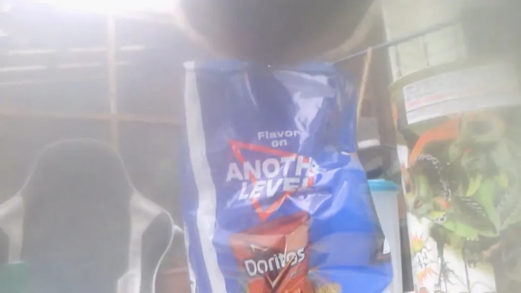 Blue Doritos bag with 