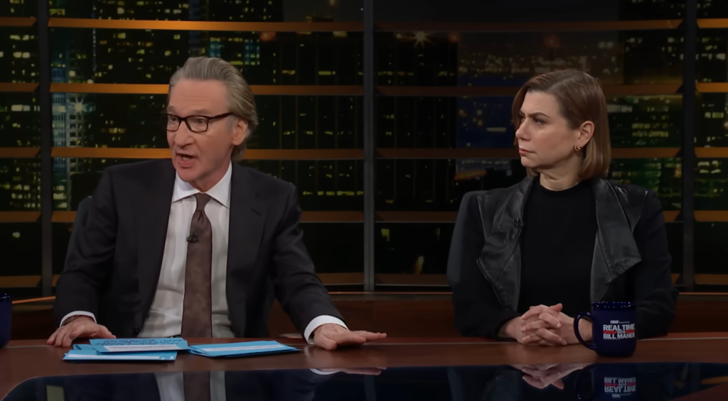 Sen. Elissa Slotkin appears alongside host Bill Maher on 
