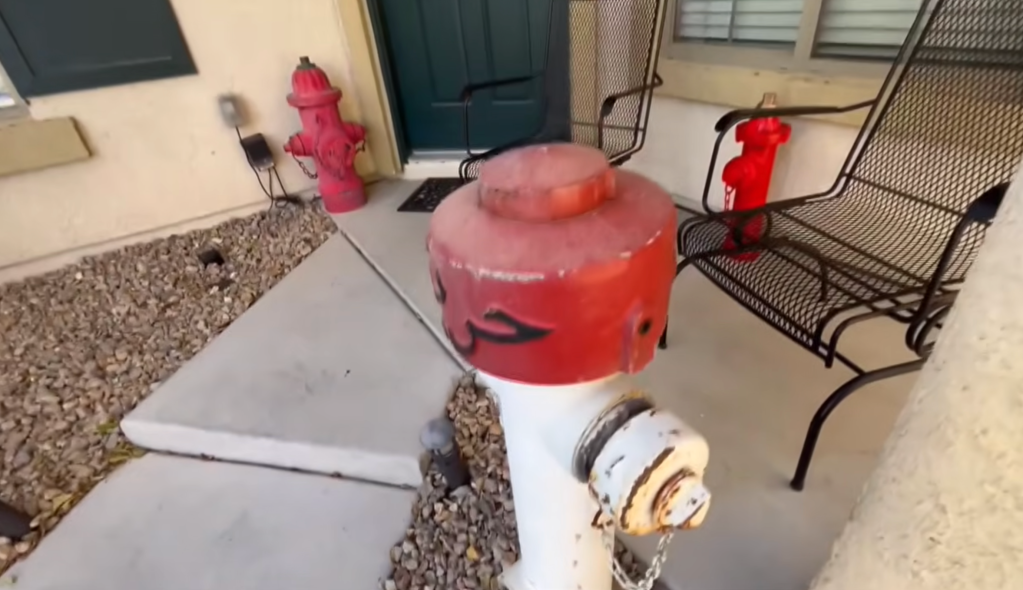 The hydrants have been on display at Saba's home since he moved into the neighborhood over a year ago without prior issue.