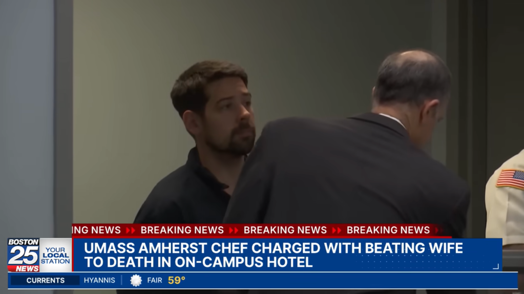 UMass Amherst Chef Jeffrey MacDonald is arraigned on first degree murder at Eastern Hampshire District Court on April 23, 2026.
