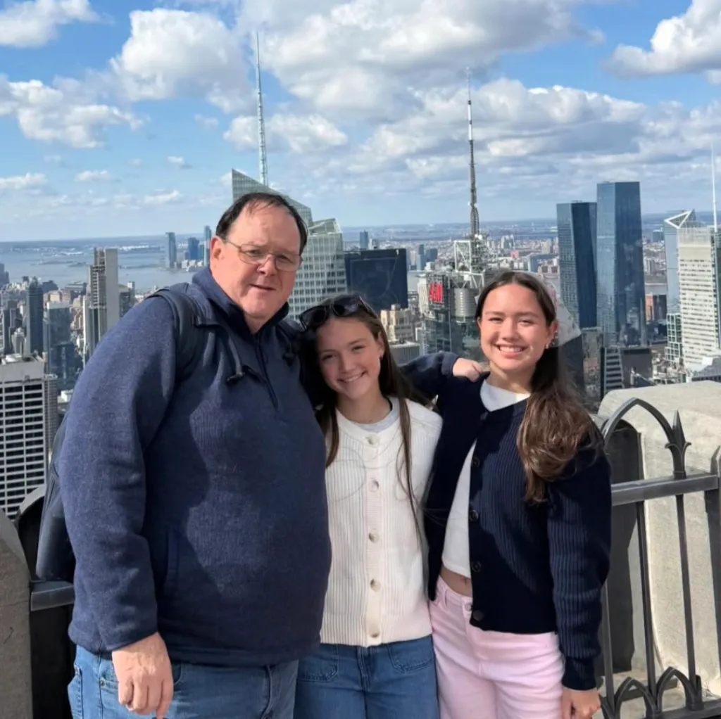 Martha Odom with her family during a sight-seeing trip to New York City in April 2026.