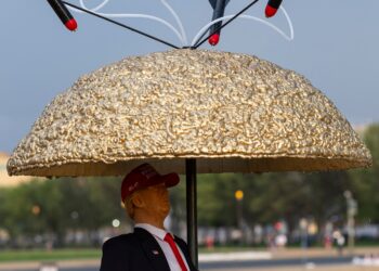 ‘Golden Dome’ statue adds to wave of satirical Trump sculptures in D.C.