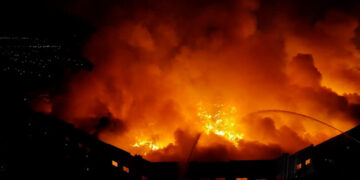 Video Captures Enormous Warehouse Fire Raging Near Los Angeles