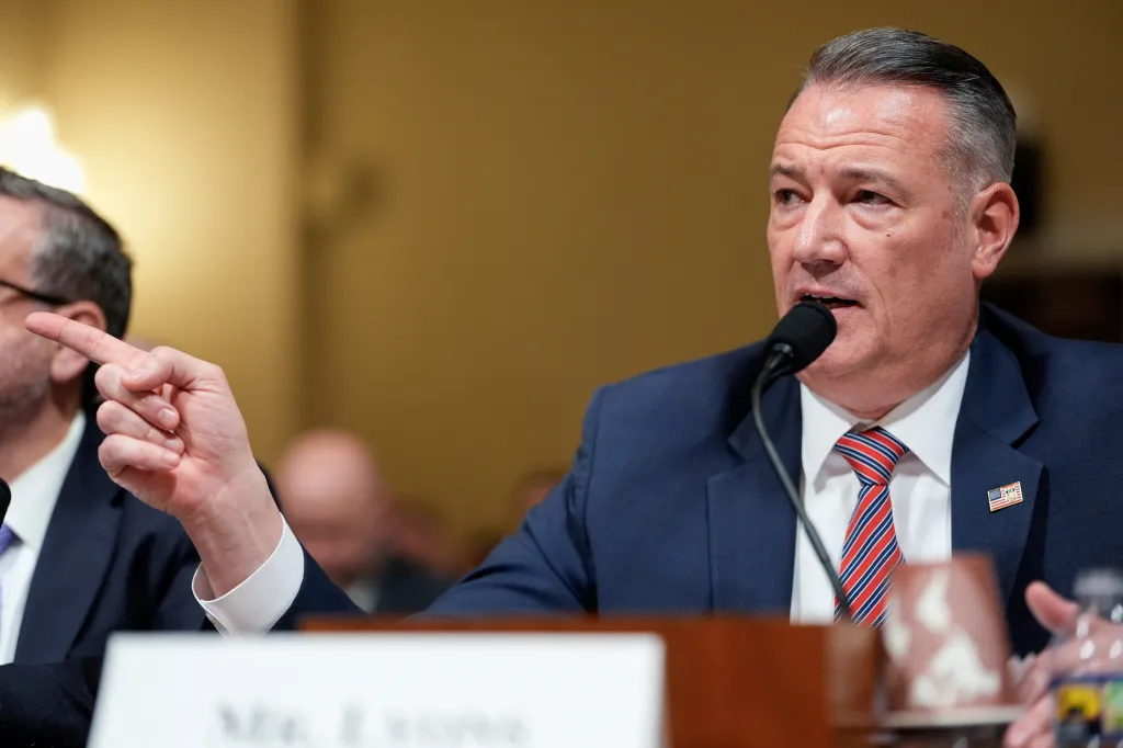 U.S. Immigration and Customs Enforcement (ICE) Acting Director Todd Lyons testifying before a U.S. House Homeland Security Committee.