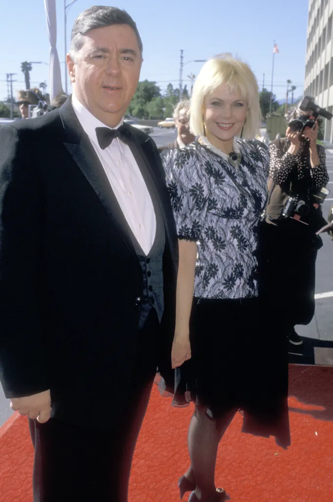 Actress Ann Jillian and husband Andy Murcia on a red carpet.