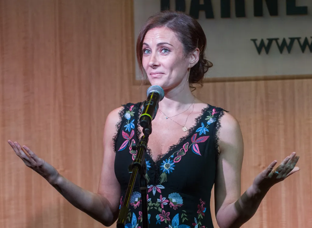 Actress Laura Benanti performing at a 
