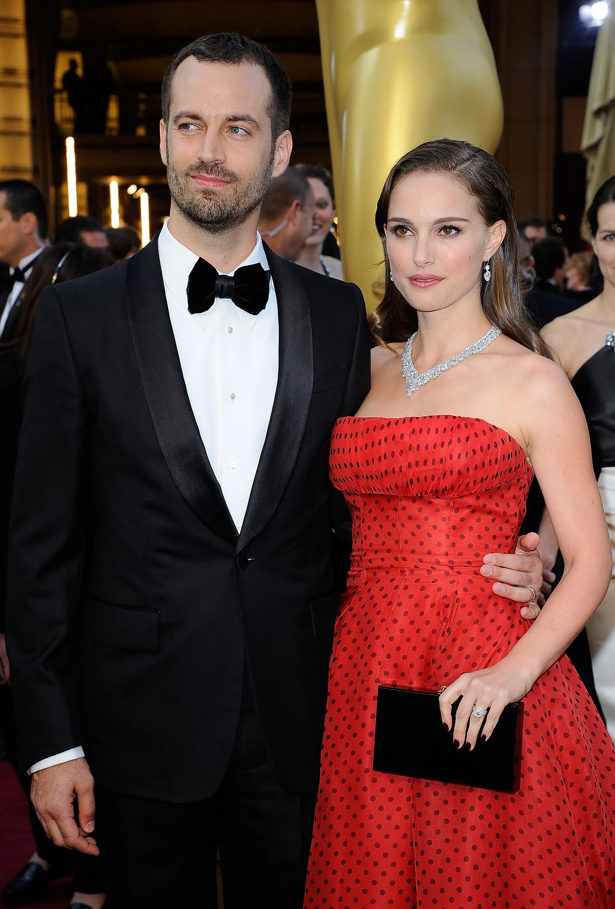 Natalie Portman and Benjamin Millepied at the 84th Annual Academy Awards.