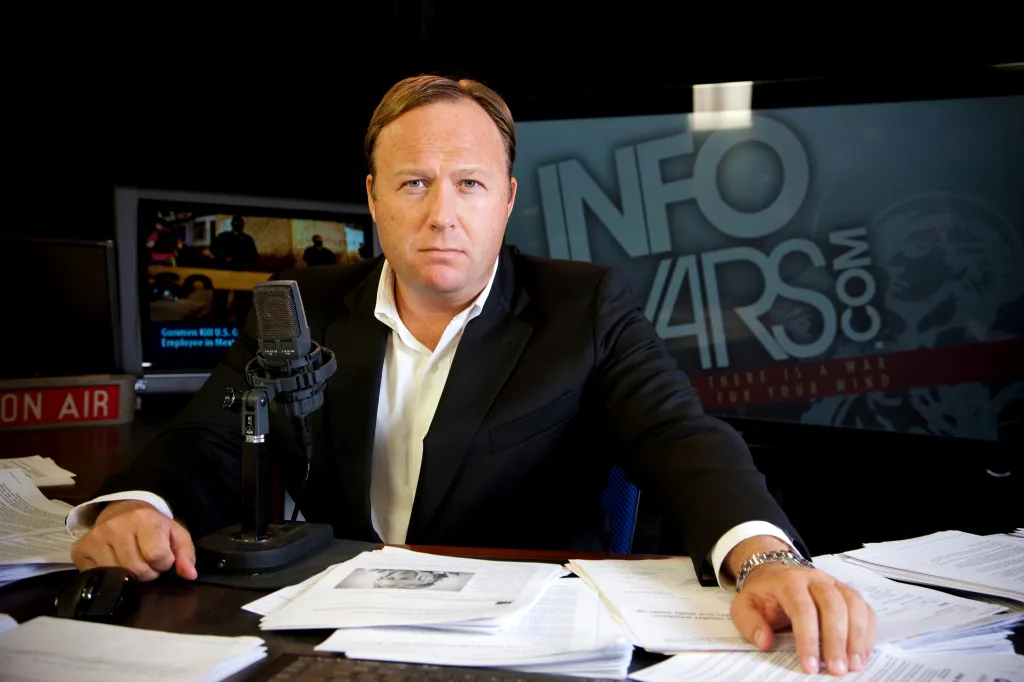 Alex Jones urged fans to buy what he called the “last run of Infowars merch” as he battles a court-backed takeover.