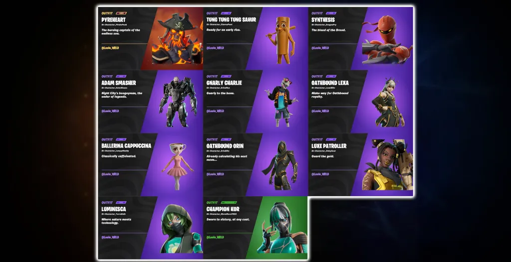 All New Fortnite Skins April 2026